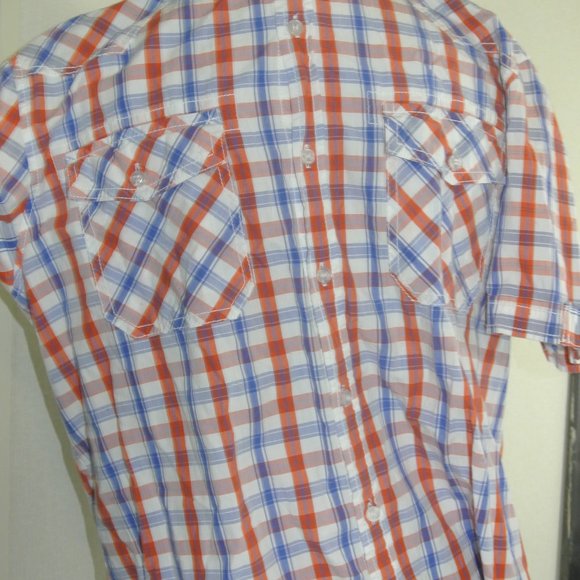 Forever 21 Mens Fitted Fall Autumn Colors Button - Picture 15 of 16